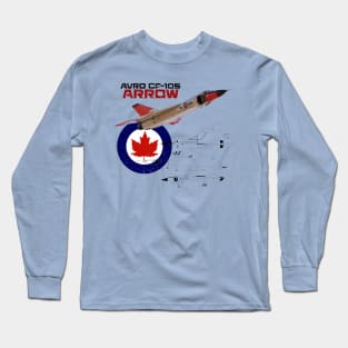 Canadian Avro CF-105 Arrow (light) Long Sleeve T-Shirt